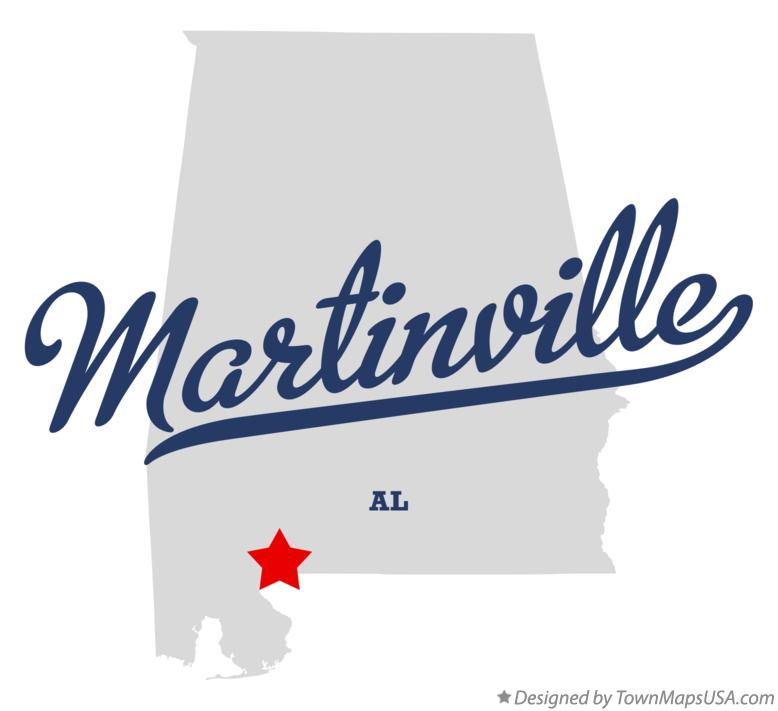 Map of Martinville Alabama AL