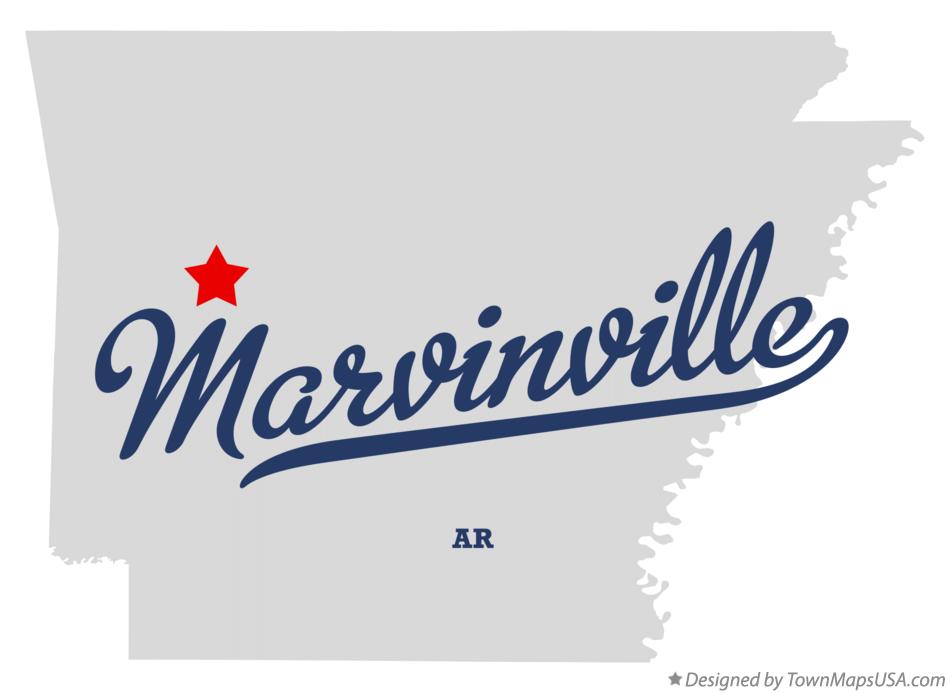 Map of Marvinville Arkansas AR