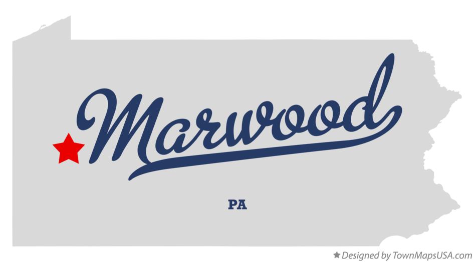 Map of Marwood Pennsylvania PA