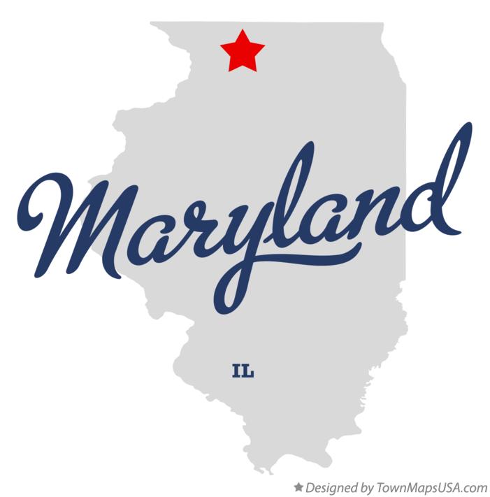 Map of Maryland Illinois IL