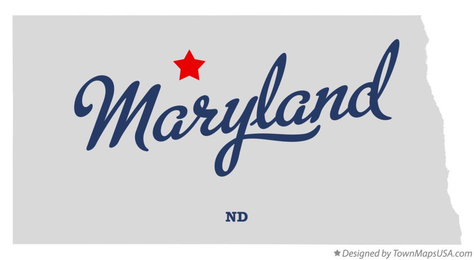 Map of Maryland North Dakota ND
