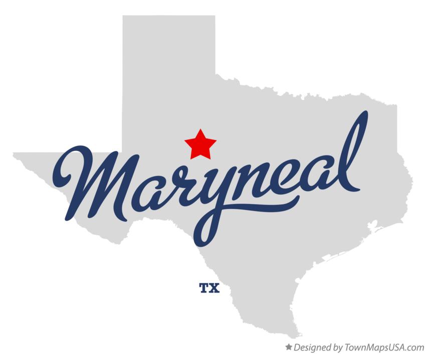 Map of Maryneal Texas TX