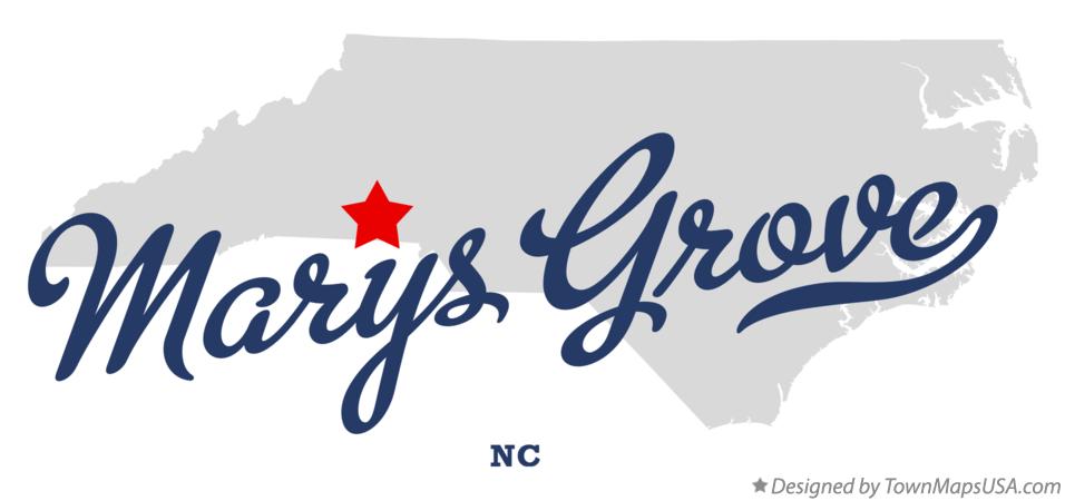 Map of Marys Grove North Carolina NC