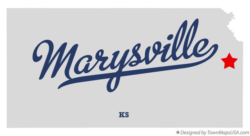 Map of Marysville Kansas KS