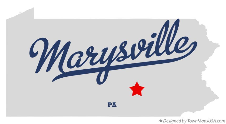 Map of Marysville Pennsylvania PA