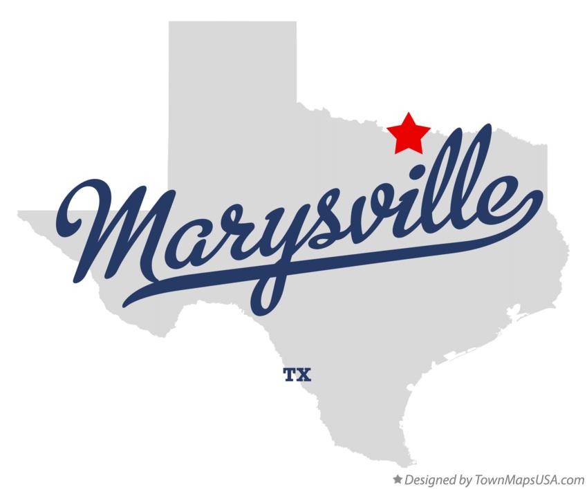 Map of Marysville Texas TX