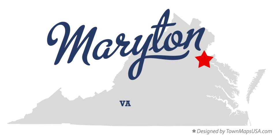 Map of Maryton Virginia VA