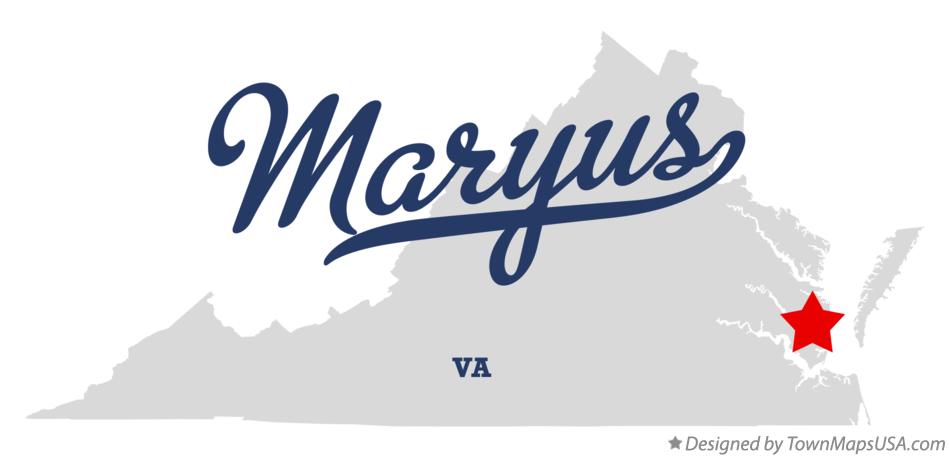Map of Maryus Virginia VA