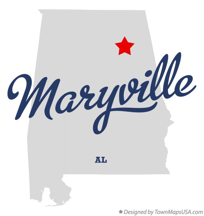 Map of Maryville Alabama AL