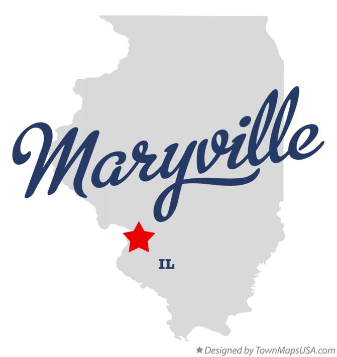Map of Maryville Illinois IL