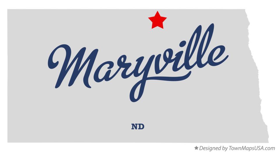Map of Maryville North Dakota ND