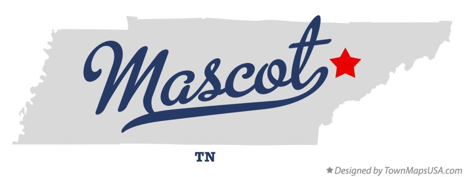 Map of Mascot Tennessee TN