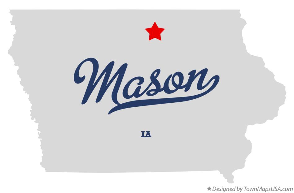Map of Mason Iowa IA