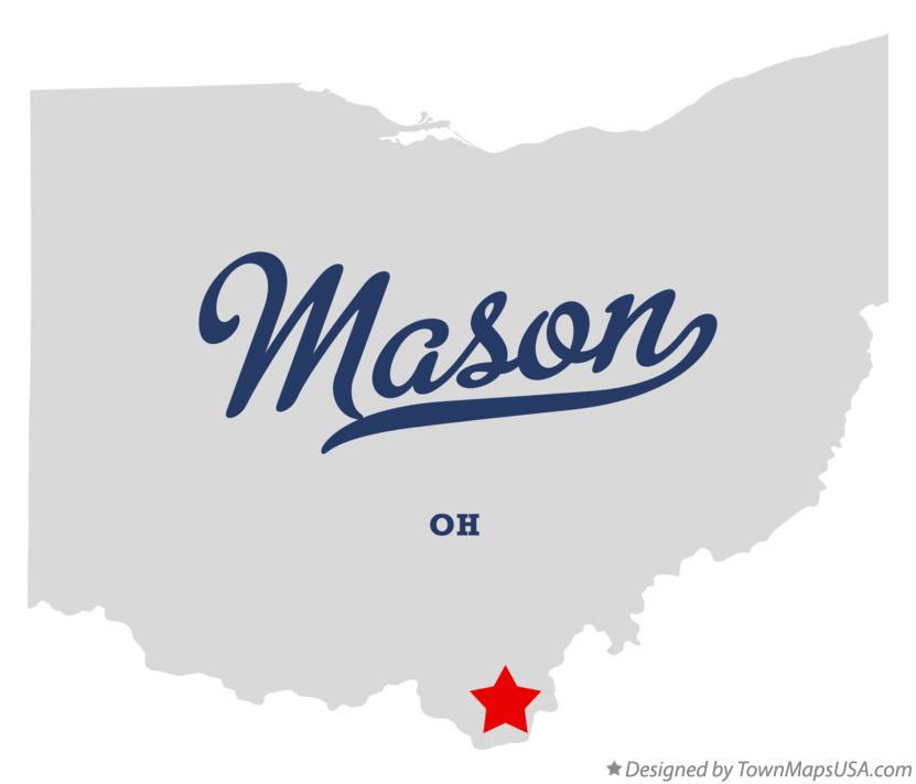 Map of Mason Ohio OH