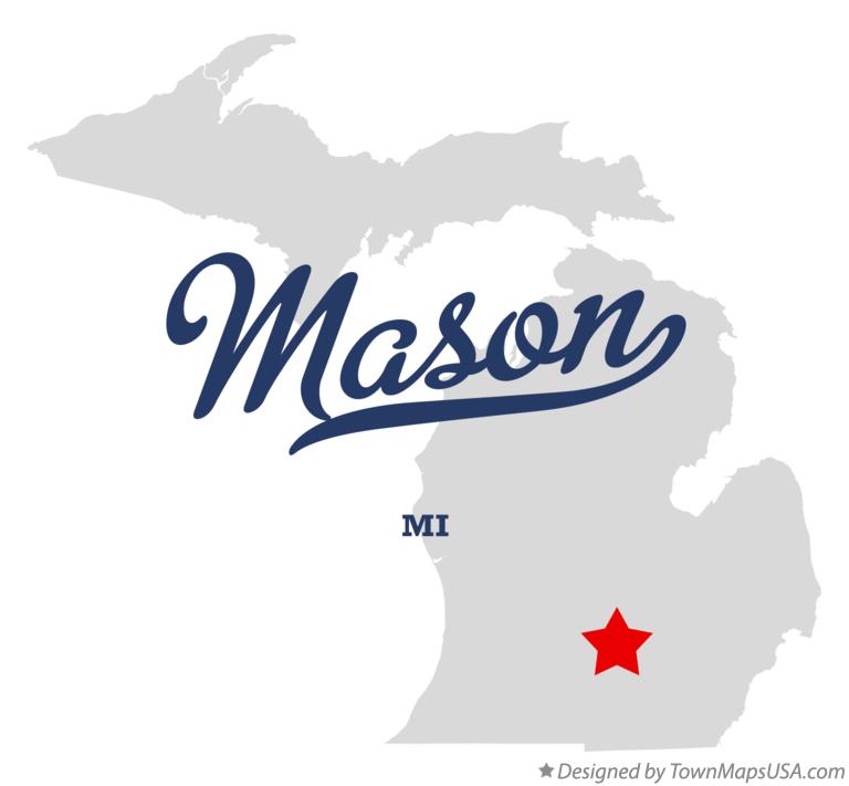 Map of Mason Michigan MI
