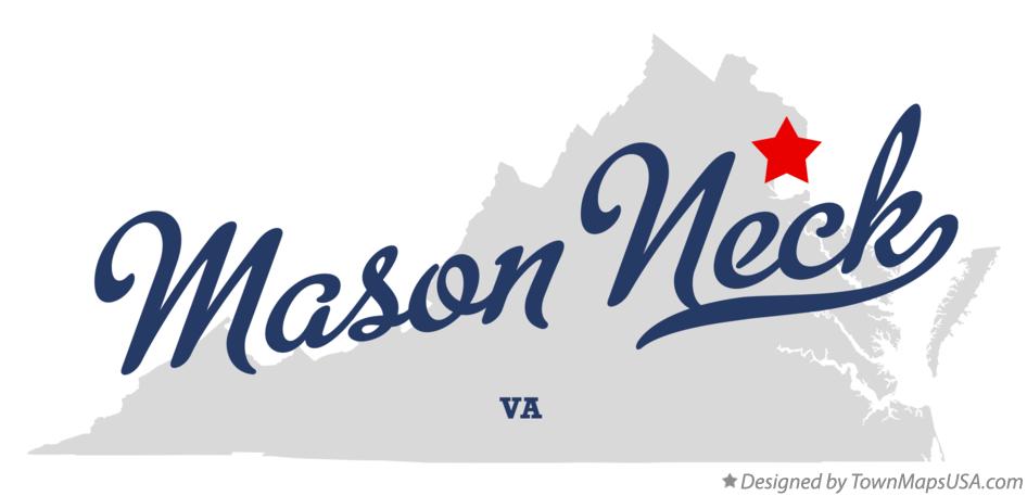 Map of Mason Neck Virginia VA