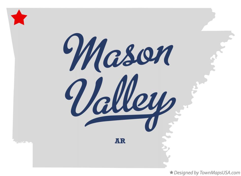 Map of Mason Valley Arkansas AR