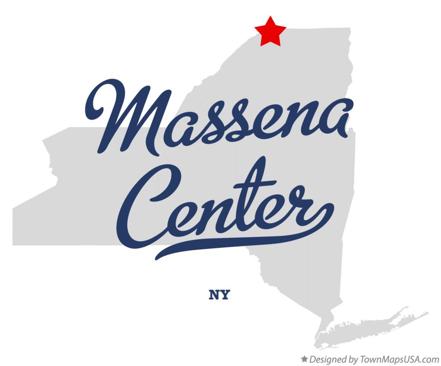 Map of Massena Center New York NY