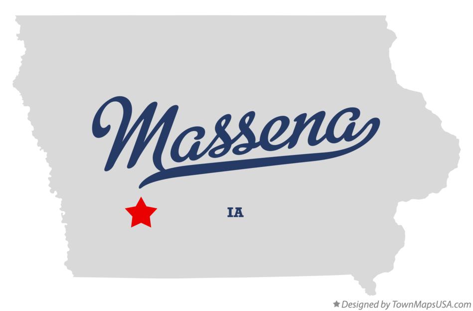 Map of Massena Iowa IA