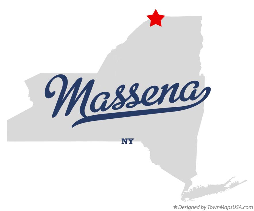 Map of Massena New York NY