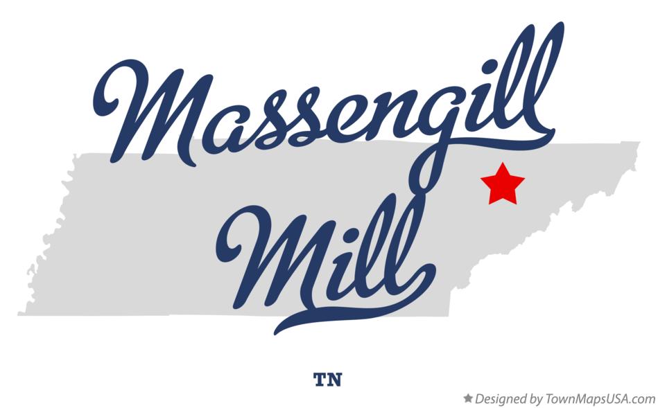 Map of Massengill Mill Tennessee TN