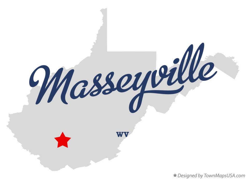 Map of Masseyville West Virginia WV