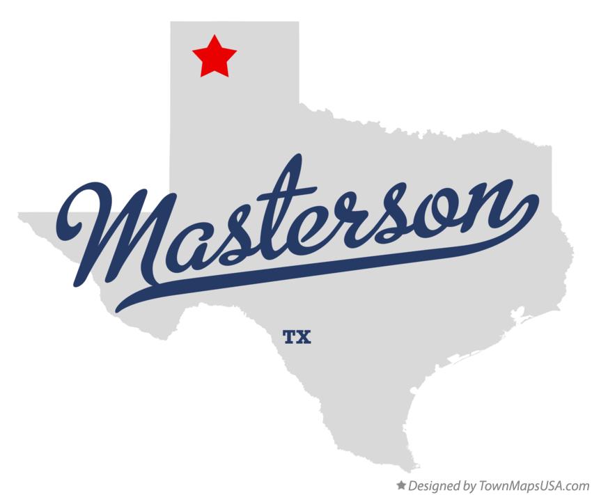 Map of Masterson Texas TX
