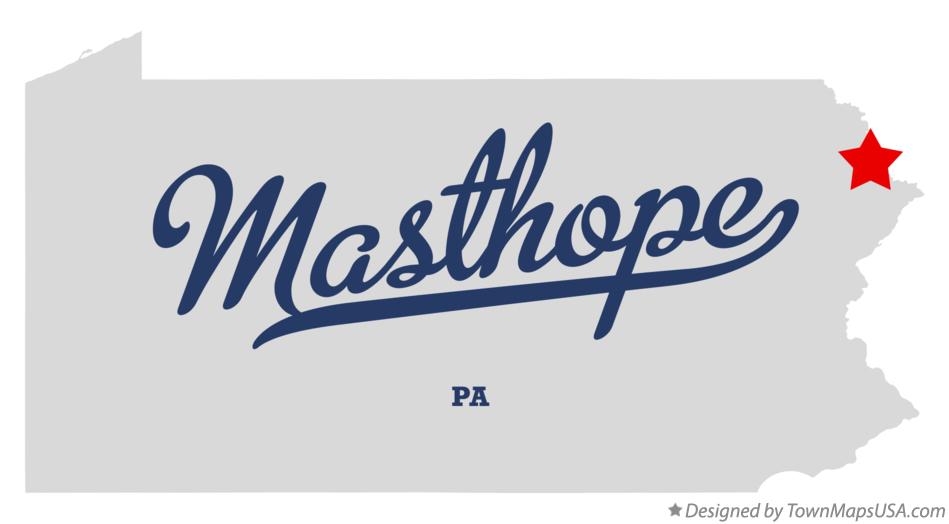 Map of Masthope Pennsylvania PA