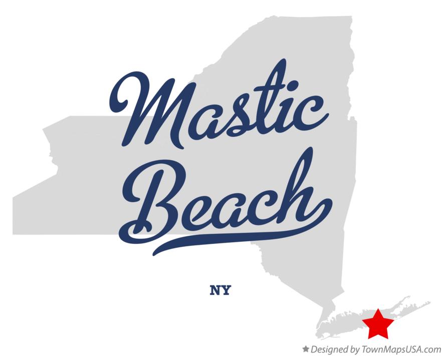 Map of Mastic Beach New York NY