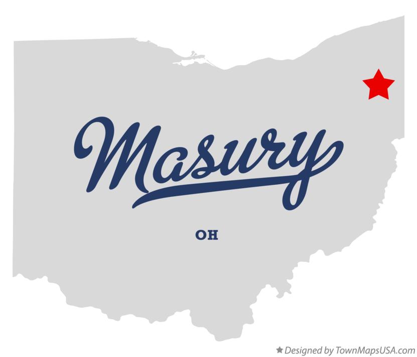 Map of Masury Ohio OH