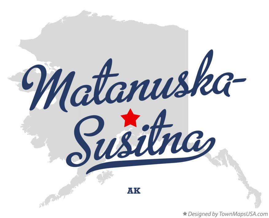Map of Matanuska-Susitna Alaska AK