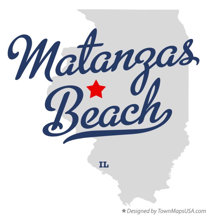 Map of Matanzas Beach Illinois IL