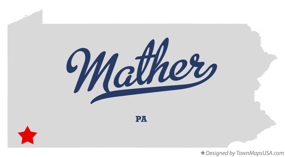 Map of Mather Pennsylvania PA