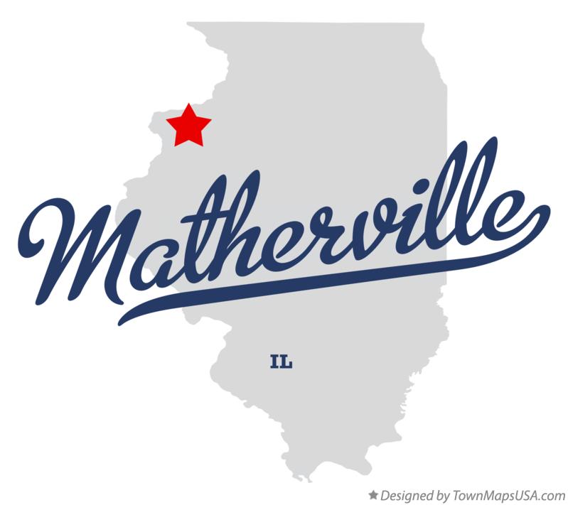 Map of Matherville Illinois IL