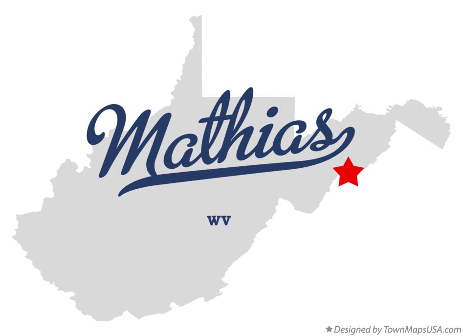 Map of Mathias West Virginia WV