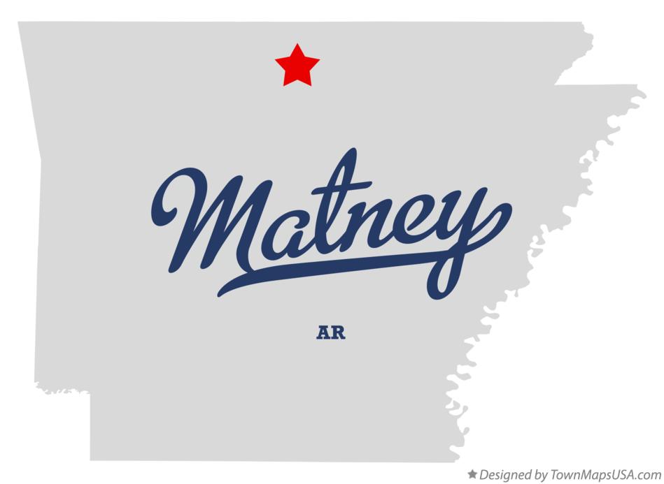 Map of Matney Arkansas AR