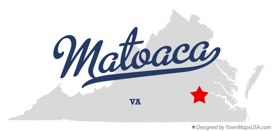 Map of Matoaca Virginia VA