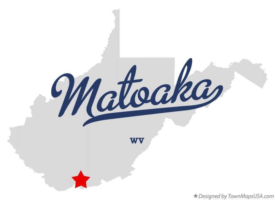 Map of Matoaka West Virginia WV