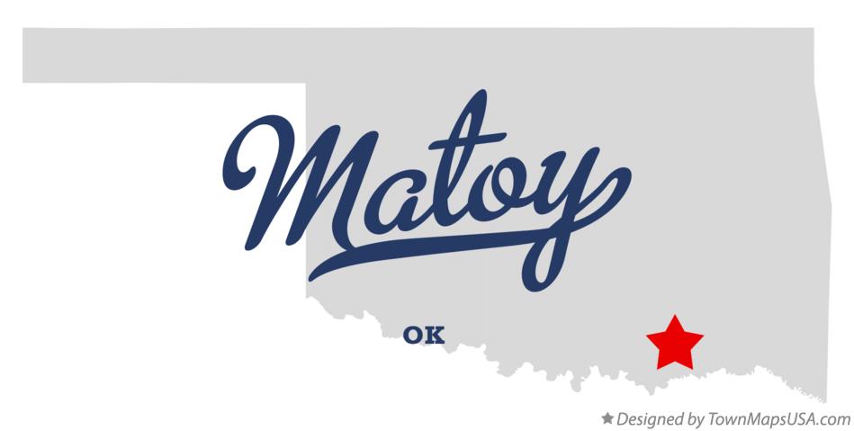 Map of Matoy Oklahoma OK