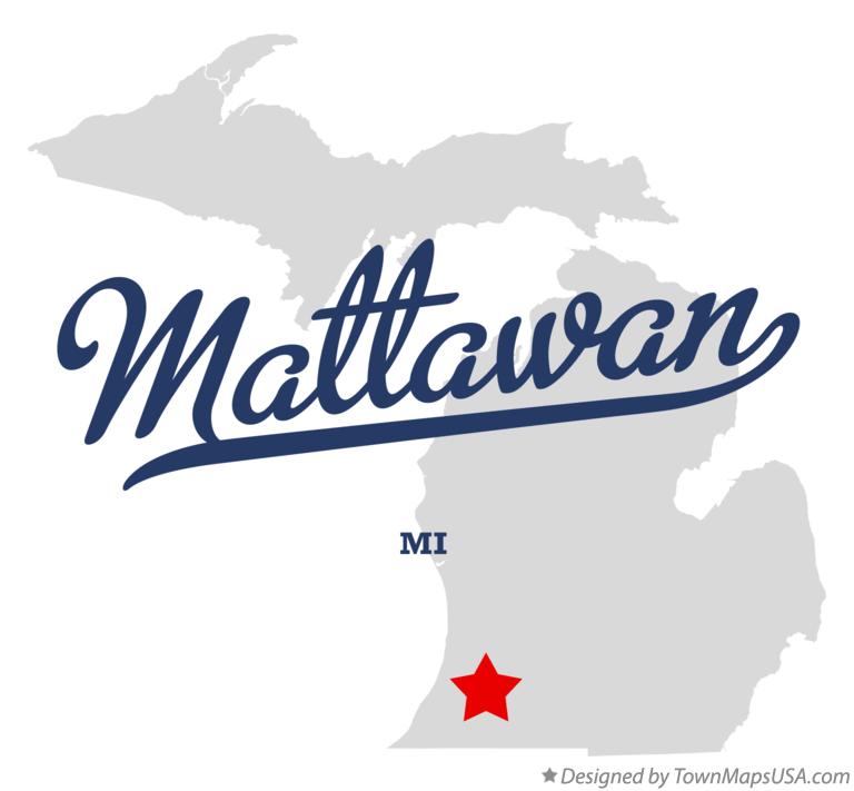 Map of Mattawan Michigan MI
