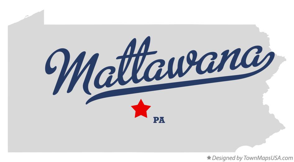 Map of Mattawana Pennsylvania PA