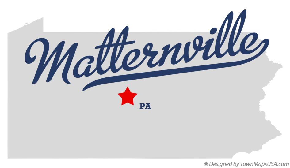 Map of Matternville Pennsylvania PA