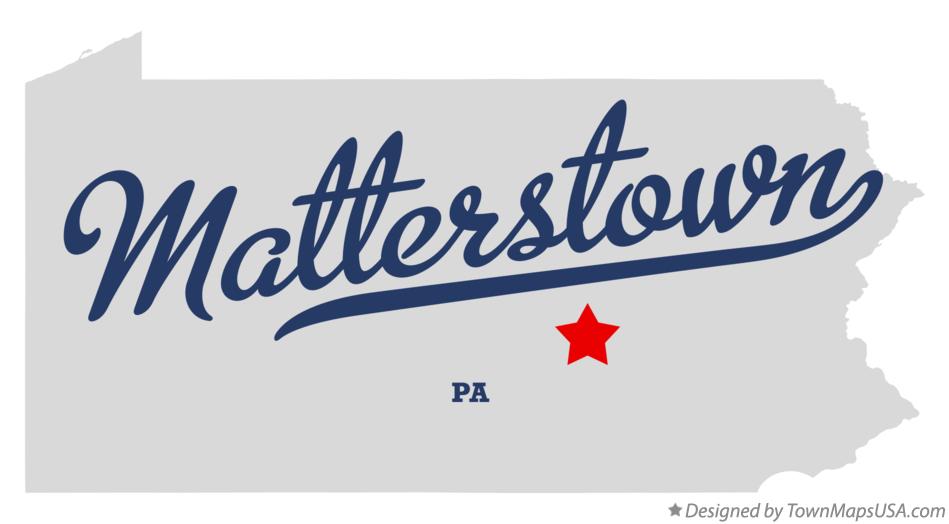 Map of Matterstown Pennsylvania PA