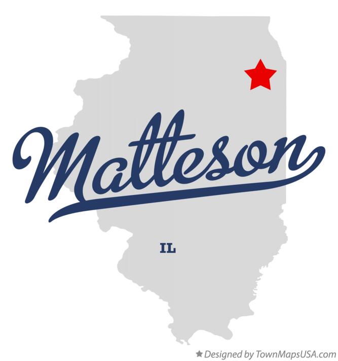 Map of Matteson Illinois IL
