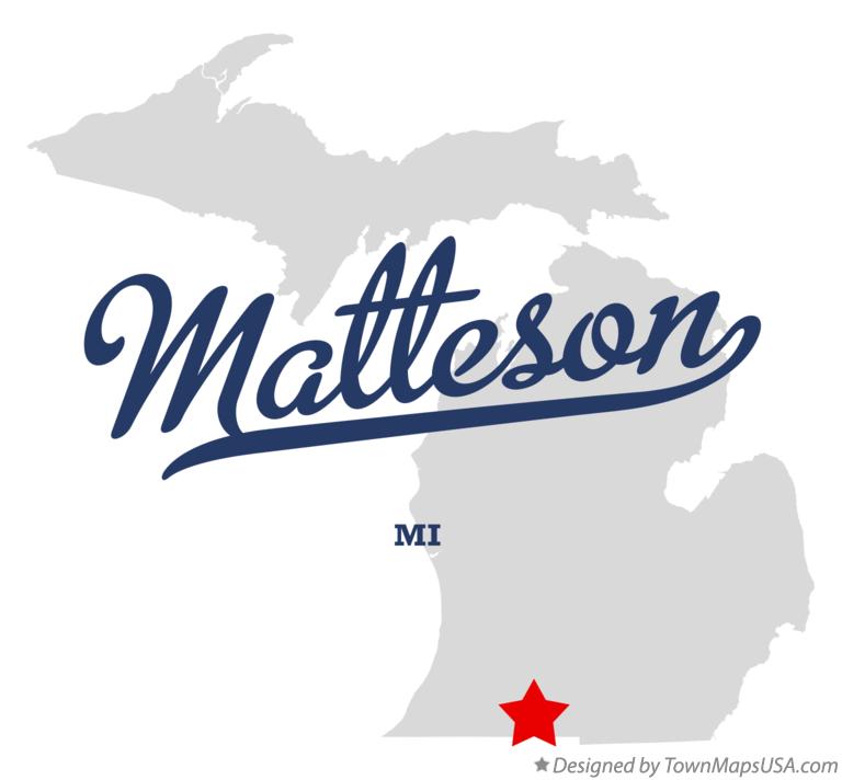 Map of Matteson Michigan MI