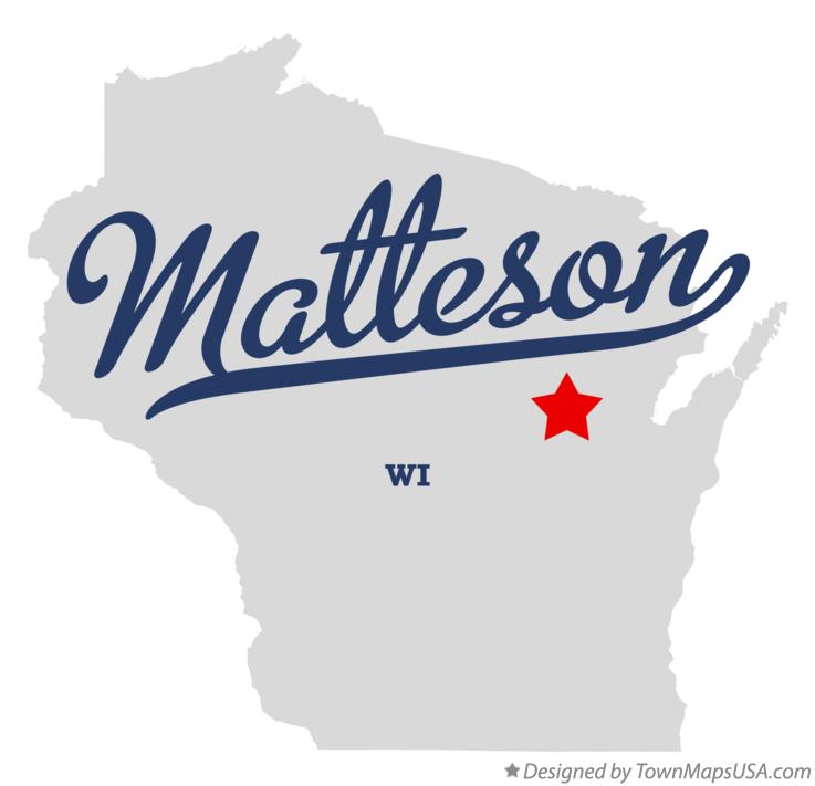 Map of Matteson Wisconsin WI