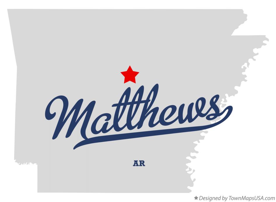 Map of Matthews Arkansas AR