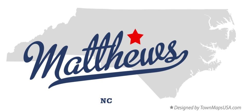 Map of Matthews North Carolina NC
