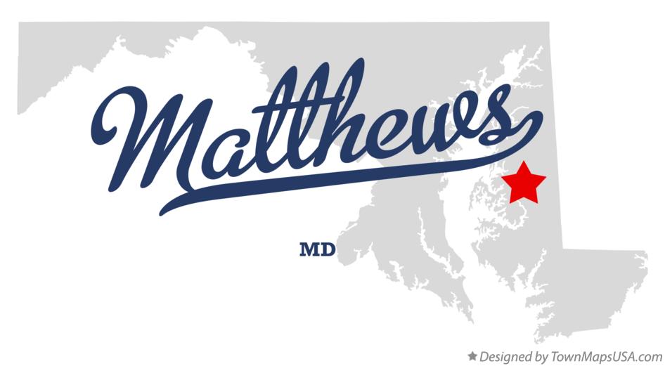 Map of Matthews Maryland MD