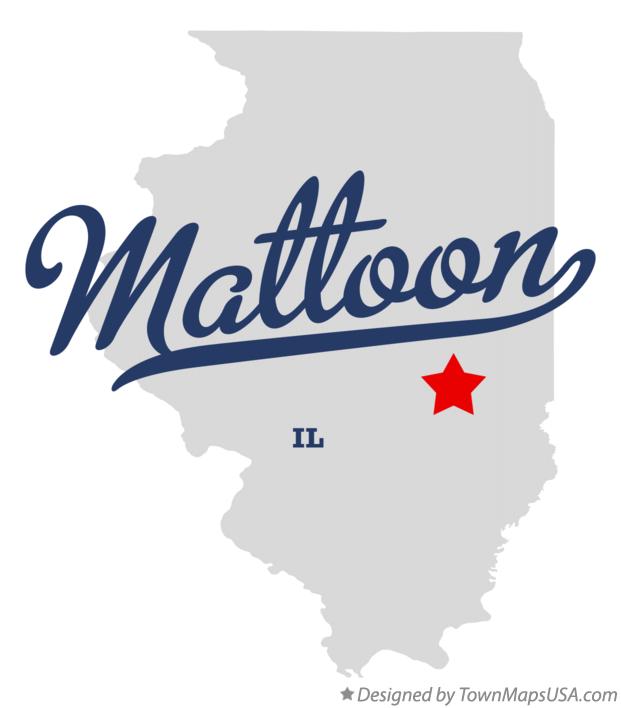 Map of Mattoon Illinois IL